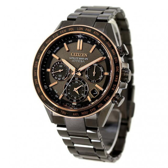 Citizen ATTESA CC4074 61W Black Titanium Eco Drive GPS